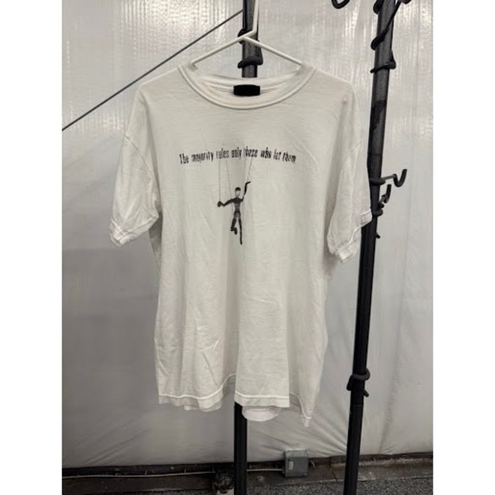 Vintage Dr. Martens The Majority Rules Puppet Promo T-Shirt White Large 90s Y2K
